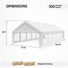 20x40 Ft  Heavy Duty Wedding Party Tent  Carport Canopy W  14 Removable Walls
