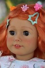 Ooak American Girl Doll Orange 18  Custom Art Doll Mohair Wig By Icukla