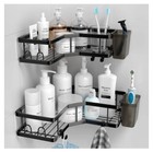 Corner Shower Caddy  2 Pack Adhesive Shower Corner Organizer Shelves  No Drill
