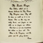 Vintage Planter Scroll With Passage Written In 24k Gold-lords Prayer