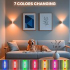 4x Led Motion Sensor Wall Light Usb Rechargeable Night Light 3 Color rgb 7 Color