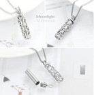 New Vines Cylinder Cremation Urn Keepsake Ashes Memorial Necklace