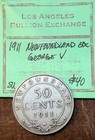 1911 Newfoundland George V Sterling Silver 50 Cents