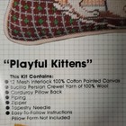 Bucilla Needlepoint 4307 Playful Kittens Cats 14  Square Pillow New Craft Kit