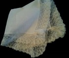 Antique Vintage French Lace Handkerchief Imperfect Bridal