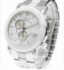 Gucci 101m Chrono Swiss Made Quartz 30m White Dial Ceramic Steel Bracelet