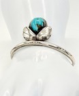 Vintage Navajo Sterling  Turquoise Cuff Bracelet