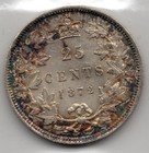 Canada Victoria 25 Cents 1872h Obv 2 Iccs Au50