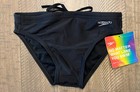 Nwt - Speedo Powerflex Eco Endurance Pride Collection Black Swim Brief Sz 28