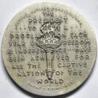 1959 - 1969 Dwight D Eisenhower Captive Nations Proclamation  999 Silver Medal  