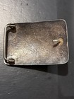 Vintage Native American Sterling Silver W  Turquoise Belt Buckle Signed  Wd