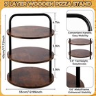 4 Wooden Pizza Stands   3 Servers For Dessert Party Restaurant
