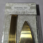 Amscan Gold Metal Wedding   Anniversary Cake Server   Knife Set - New