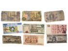 Mixed Lot 9 Different World Paper Money Banknotes Currency Foreign Cir