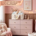 Flannel Baby Diaper Caddy Organizer With Teddy Bear  Baby Shower Gift Basket    