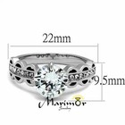 2 11 Ct Round Cut Zirconia Stainless Steel Engagement Ring Women s Size 5-10
