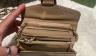 Boujee On A Dime Chain Wallet Folding Credit Card Slots Beige Brown Women