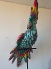 Vintage 36  Realistic Paper Mache Macaw Bird Parrot Stand Rare Life-size Lifelik