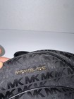 Michael Kors Nwt Medium Abbey Mk Signature Logo Black Backpack