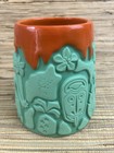 Stowaway Volcano Tiki Mug Mookie Green Glaze Tussin  Ca Tiki Bar Outrigger New