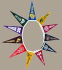 Vintage Big 10 Ten Conference Mini Felt Pennant String Banner  11 Teams 