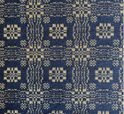 New Primitive Colonial Gettysburg Navy Coverlet Throw Woven Blanket