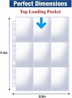 1800 Pockets Card Sleeves Binder Double-sided For Trading Game Sports Business