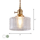 Modern Wavy Glass Ceiling Hanging Lamp Vintage Pendant Lighting Kitchen In Brass