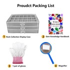 Acrylic Rock Collection Display Case For Kids  Crystals Displaying Box With 3   