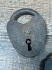 3 Antique Padlocks     Corbin 6 Lever Brass Lock   2 Early Iron Locks No Keys