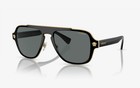 Versace 0ve2199 Men   s Aviator Polarized Black Frame Gray Lenses 56mm 145