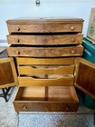 Vintage Chifforobe Gentleman   s Chest Wardrobe Chest Antique Dresser 