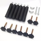 5 Guitar Holder Rack Folding Multiple Stand Black Multi-instrument Organizer