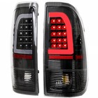 Fits 1997-2003 Ford F150 99-07 F250 F350 Black Led Tube Brake Lamps Tail Lights