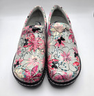 Klogs Naples Pink gray Floral Pastel Comfort Nursing Slip On Shoes Women s 8m