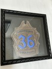Vtg Firefighter Fireman Helmet Leather Front Shield Lieutenant Jfrd Cell Block
