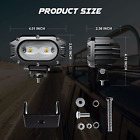 2x 4   Led Work Lights Flood Single Row White amber Flasing Strobe Pods Off Road