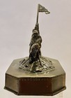 Vintage Iwo Jima Marine Memorial Brass Souvenir    raising The Flag    Washington Dc