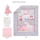 Bedtime Originals Rainbow Unicorn Pink purple 4-piece Baby Crib Bedding Set