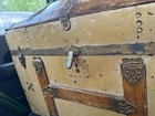 Antique Vintage Steamer Trunk Humpback Dome Top