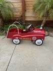 Vintage Fire Rescue Engine Nr-7  Pedal Car Metal Toy Or Collectible