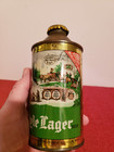 Beautiful Bright Gold Old Style Lager Beer Cone Top With Cap  No Dents  Clean
