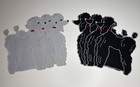 Vintage Cocktail Linen Napkins Madeira Embroidered Poodle Dog - Set Of 6