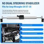 N3 Dual Steering Stabilizer For Jeep Wrangler Jk 2007-2018 Replace For 8734930