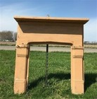 Antique Fireplace Mantel Surround  49x50 5  Architectural Salvage Rustic  A54
