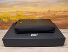 Montblanc 4-pen Black Leather Zip Case   Pouch