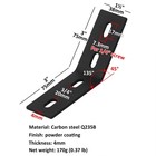 10 Pcs Flush Inside 45 Degree Angle Bracket 3  X 1-1 2  X 3  Slotted Corner B   
