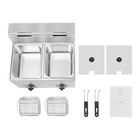 12l Commercial Propane Deep Fryer Countertop Gas Fryer   2baskets Lpg   2 Lids