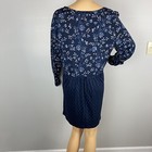 J  Jill Womens Medium Navy Floral Long Sleeve Tunic Top Blouse Dress