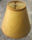 Crackle Oiled Kraft Lamp Shade Clip-on Bulb Style Rustic Country Cottage 9 Inch